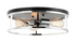 Matteo Lighting Clarke 3 Light Flush Mounts in Black Brass Gold Model: M15503BKAG