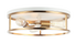 Matteo Lighting Clarke 3 Light Flush Mounts in Black Brass Gold Model: M15503BKAG