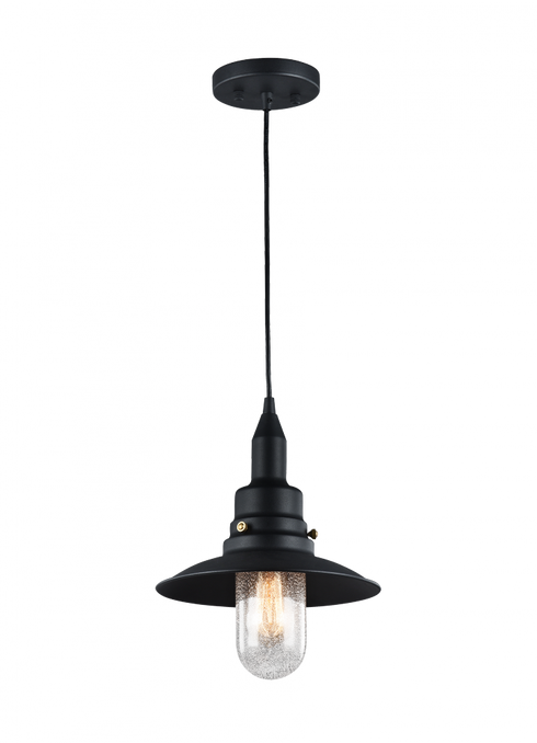 Matteo Lighting Clarkson Series 1 Light Pendant in Black Model: C54114MB