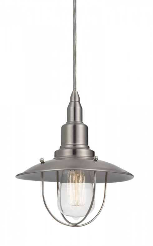 Matteo Lighting Clarkson Series 1 Light Pendant in Nickel Model: C54113BN