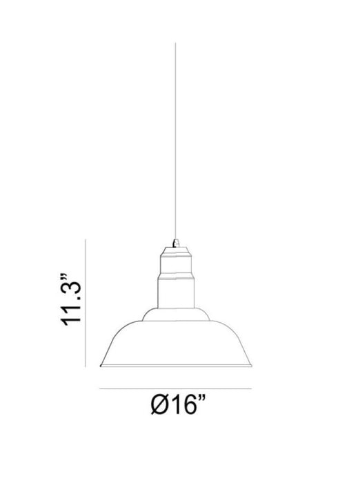 Matteo Lighting Clarkson Series in Matte Black Pendant Model: C54111MB