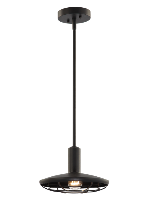 Matteo Lighting Compton 1 Light Pendant in Black Model: C75701MB