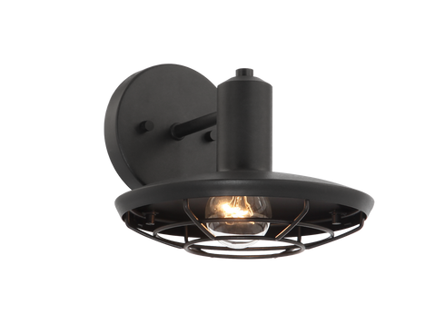 Matteo Lighting Compton 1 Light Wall Sconce in Black Model: W75701MB