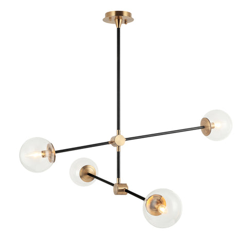 Matteo Lighting Cosmic in Aged Gold Brass Chandelier Model: C78714AGCL