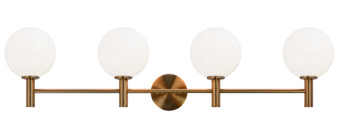 Matteo Lighting Cosmo in Aged Gold Brass Wall Sconce Model: S06004AGCL