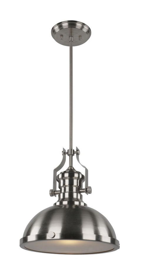 Matteo Lighting Cresswell Series 1 Light Pendant in Nickel Model: C53802BN