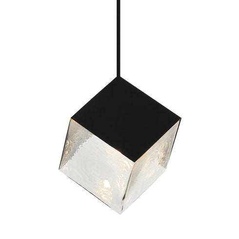 Matteo Lighting Cube 1 Light Pendants in Black Model: C30501MB