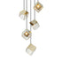 Matteo Lighting Cube 5 Light Pendants in Black Model: C30505MB