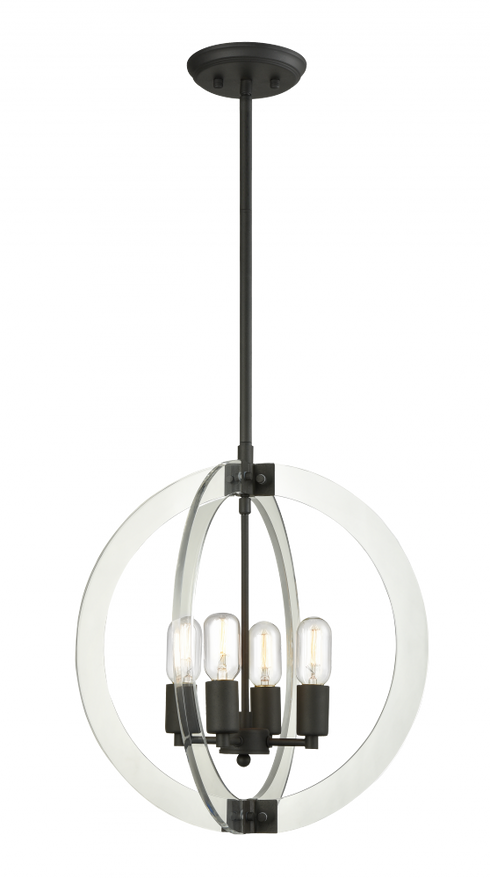 Matteo Lighting Dangle Candle 4 Light Pendant in Chrome Model: C61504CH