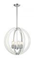 Matteo Lighting Dangle Candle 6 Light Pendant in Chrome Model: C61506CH