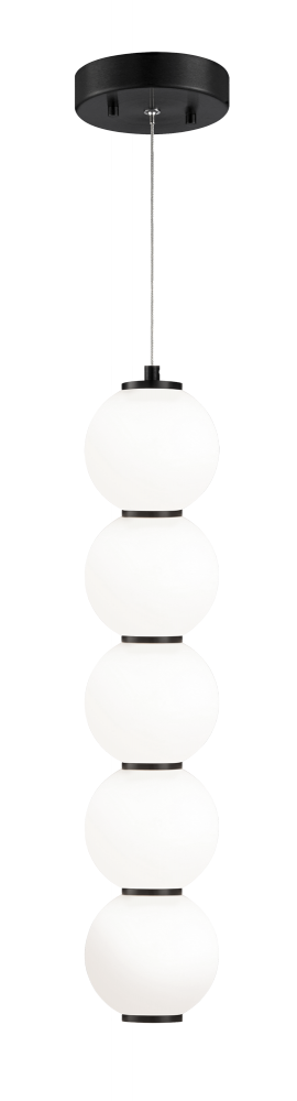 Matteo Lighting Dango 1 Light Pendants in Black Model: C82406OB