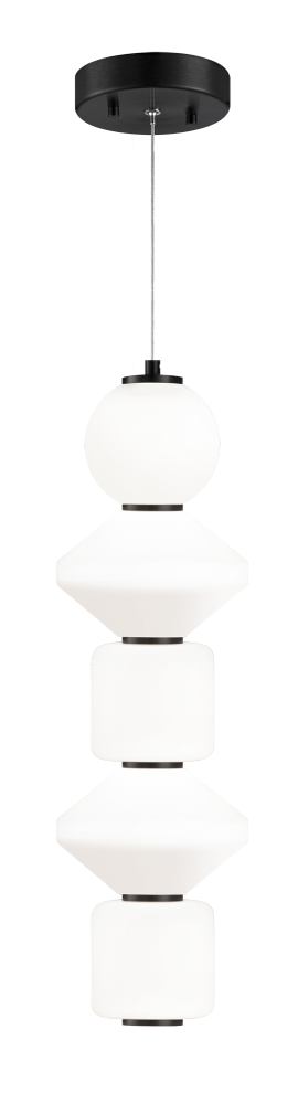 Matteo Lighting Dango 1 Light Pendants in Black Model: C82416OB