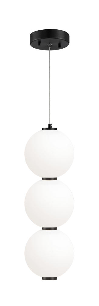 Matteo Lighting Dango 1 Light Pendants in Black Model: C82431OB