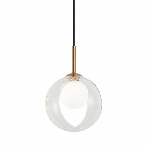 Matteo Lighting Delcia 1 Light Pendants in Combination Finishes Model: C60601AGCL