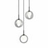 Matteo Lighting Delcia 3 Light Pendants in Black Model: C60603BKSM