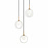 Matteo Lighting Delcia 3 Light Pendants in Black Model: C60603BKSM
