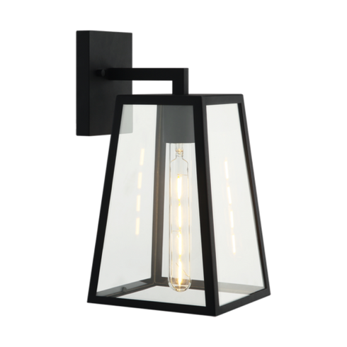 Matteo Lighting Denzil 1 Light Wall Sconce in Black Model: S11302MB