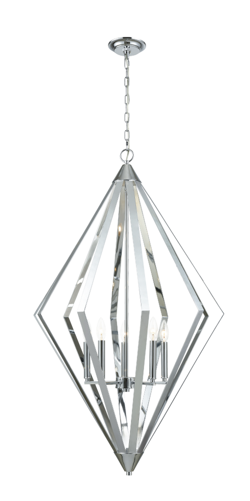 Matteo Lighting Diamant 5 Light Pendant in Black Model: C69205MB