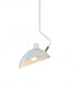 Matteo Lighting Droid in White and Brushed Gold Pendant Model: C57901WH