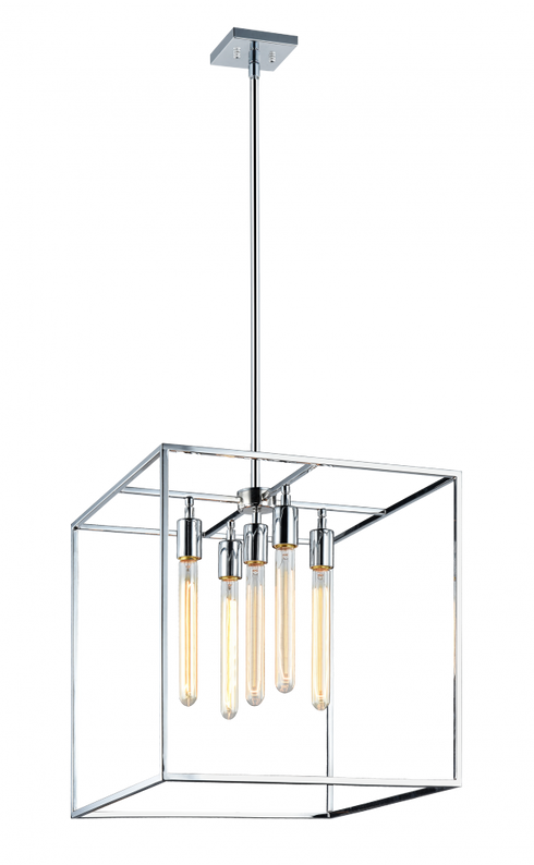 Matteo Lighting Glowstick 5 Light Pendant in Chrome Model: C58005CH