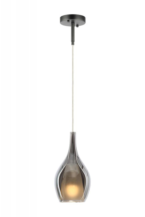 Matteo Lighting Jericho 1 Light Pendant in Black Model: C37501MBSM