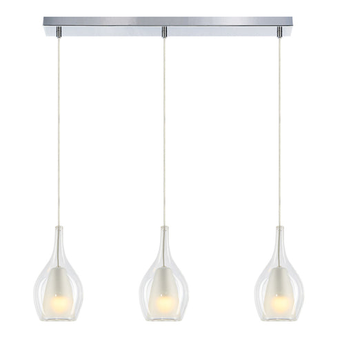 Matteo Lighting Jericho in Black and Chrome Pendant Model: C37513CHCL