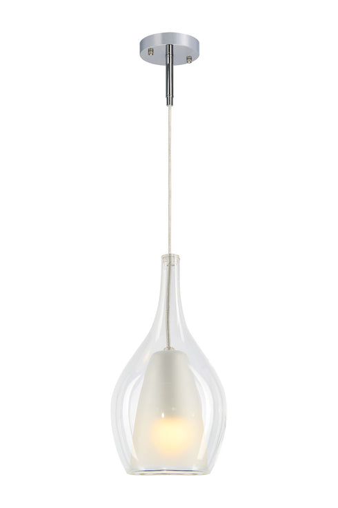 Matteo Lighting Jericho in Black and Chrome Pendant Model: C37521CHCL