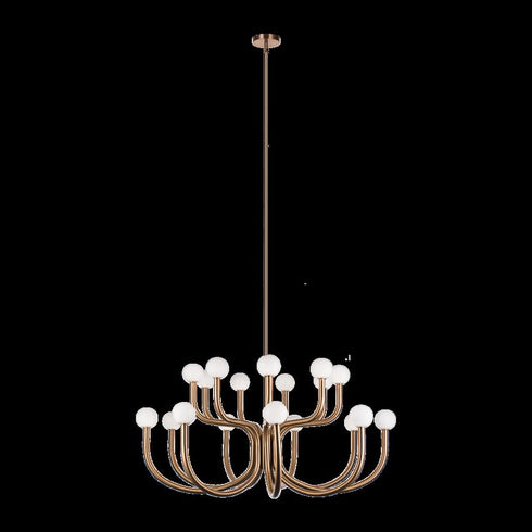 Matteo Lighting Joelle in Aged Gold Brass Pendant Model: C34218AGOP