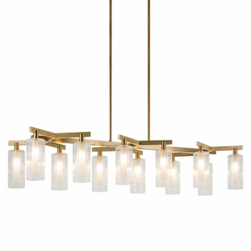 Matteo Lighting Kristof 12 Light Chandelier in Combination Finishes Model: C60812AG