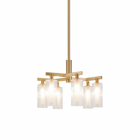 Matteo Lighting Kristof 6 Light Chandelier in Combination Finishes Model: C60806AG