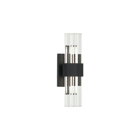 Matteo Lighting Krustallos in Matte Black Wall Sconce Model: S06913MB
