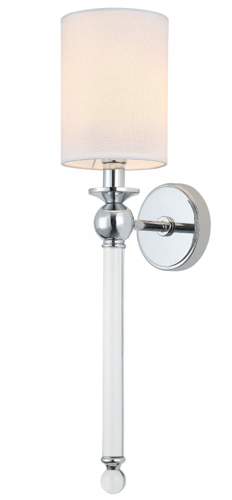 Matteo Lighting La Barra 1 Light Wall Sconce in Chrome Model: S00403CH