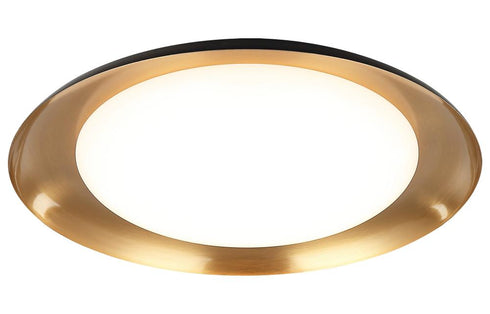 Matteo Lighting Lalonde 1 Light Ceiling Mount in Black Brass Gold Model: M12218BKAG