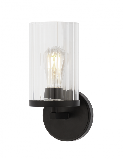 Matteo Lighting Liberty 1 Light Wall Sconce in Black Model: S06101BK