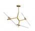 Matteo Lighting Lightsaber 6 Light Chandelier in Gold Model: C55806GL