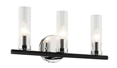 Matteo Lighting Luminoso 3 Light Wall Sconce in Chrome Model: W74203CH