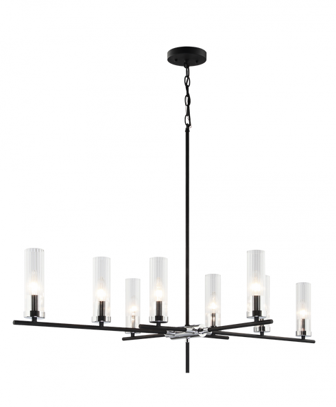 Matteo Lighting Luminoso 8 Light Chandelier in Chrome Model: C74208CH