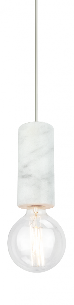 Matteo Lighting Marmo 1 Light Pendant in White Model: C56601WH