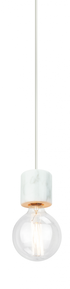 Matteo Lighting Marmo 1 Light Pendant in White Model: C56603WH