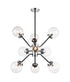 Matteo Lighting Maru in Aged Gold Brass Chandelier Model: C72309AGCL