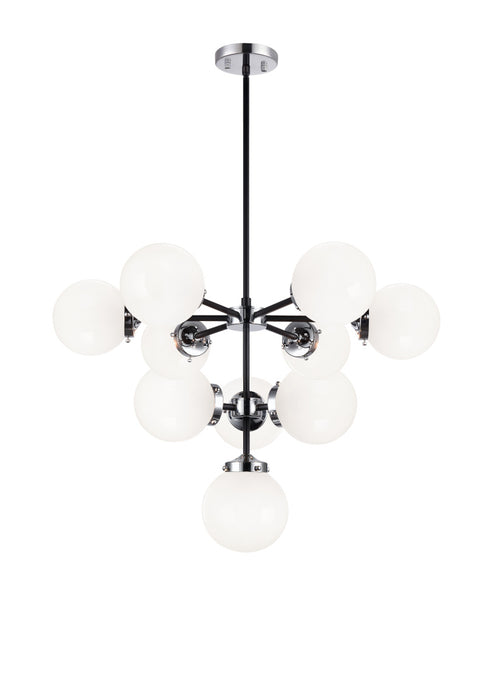 Matteo Lighting Maru in Aged Gold Brass Chandelier Model: C72310AGCL