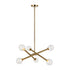 Matteo Lighting Matchstix in Aged Gold Brass Pendant Model: C64606AGCL