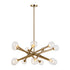 Matteo Lighting Matchstix in Aged Gold Brass Pendant Model: C64614AGCL