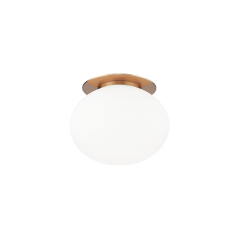 Matteo Lighting Mayu 1 Light Flush Mounts in Combination Finishes Model: X12101AGOP