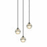 Matteo Lighting Misty 3 Light Pendants in Black Model: C33103MB