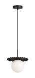 Matteo Lighting Modern Ruff 1 Light Pendants in Black Model: C83101BKOP