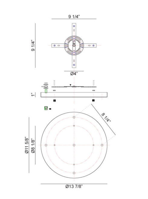 Matteo Lighting Multi Ceiling Canopy (Line Voltage) in White Canopy Model: CP0105WH