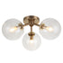 Matteo Lighting Novo in Aged Gold Brass Ceiling Mount Model: X81703AGCL