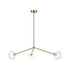 Matteo Lighting Novo in Aged Gold Brass Pendant Model: C81743AGCL