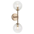 Matteo Lighting Novo in Aged Gold Brass Wall Sconce Model: W81702AGCL